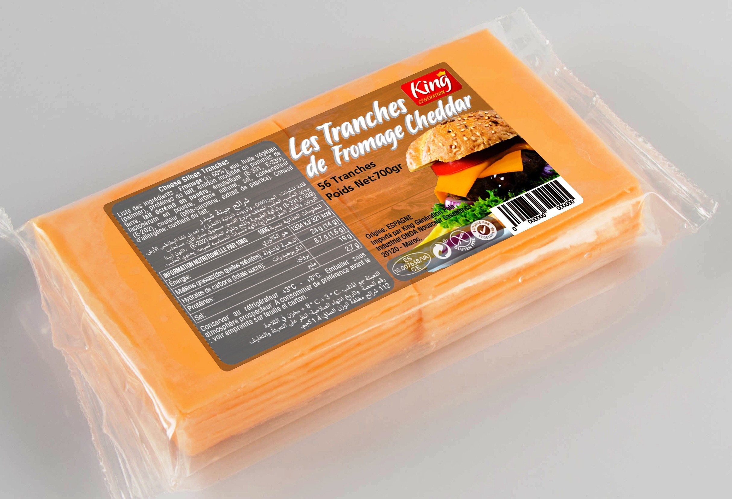 TRANCHES DE FROMAGES CHEDDAR